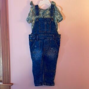 Final price ❗️Kids Blue Denim Overalls with Shirt